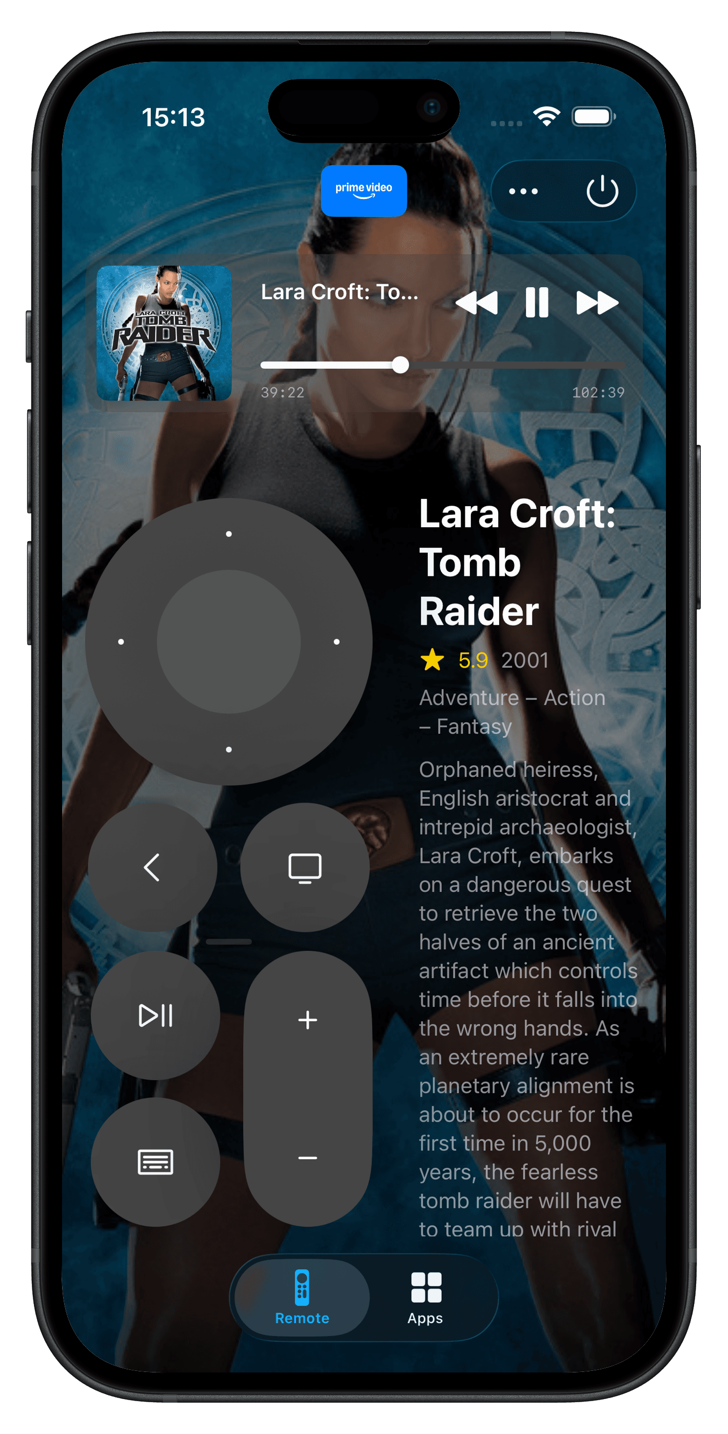Itsytv in a one-handed ergonomic layout